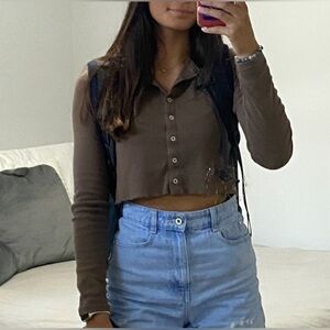 Brandy melville cropped long sleeve